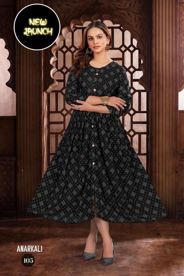 Trendy New Anarkali Vol 1 Rayon Designer Exclusive Kurti Collection